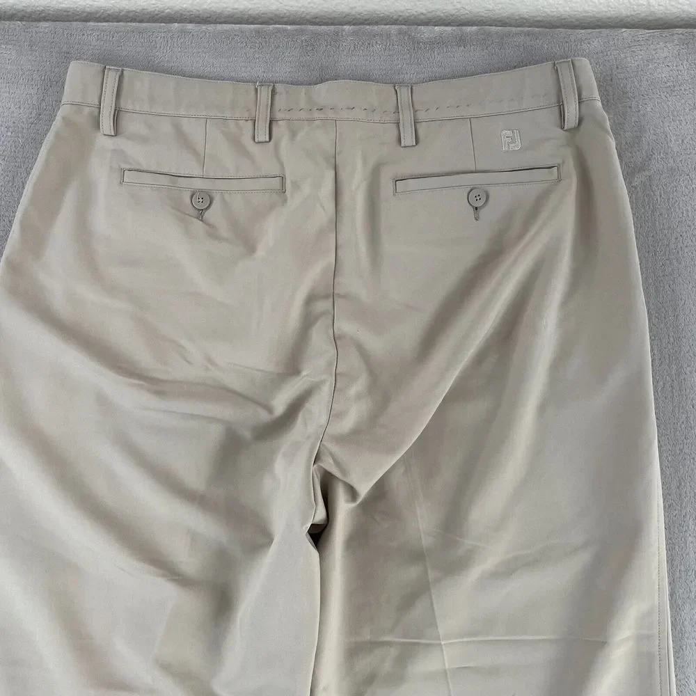 FootJoy Golf Pants Mens‎ 36x27 Khaki Tan Straight Performance Stretch Breathable